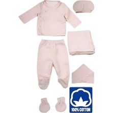 Uniquetrenders Bebek Yenidoğan Müslin Kumaş % 100 Organik Pamuklu Unisex Hastane Çıkışı 6'lı Set