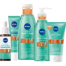 Nivea Derma Skin Clear Set, Serum 30ML, Jel 150ML, Tonik 200ML, Peeling 150ML, Krem 40ML