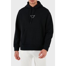 Emporio Armani % 100 Pamuk Logolu Regular Fit Kapüşonlu Sweat Erkek Sweat 6D1M93 1jtaz 0037