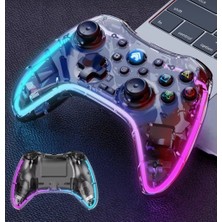 DNR Bilişim Oyun Kolu USB Kablolu Kaliteli Gamepad Rgb Işıklı Switch Ps3