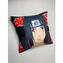 Yaya Dizayn Anime Itachi Desenli Dijital Baskılı Dekoratif Kırlent Kılıfı ve Yastık