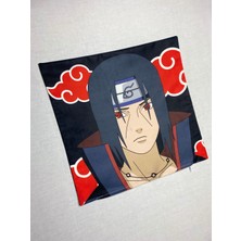 Yaya Dizayn Anime Itachi Desenli Dijital Baskılı Dekoratif Kırlent Kılıfı ve Yastık