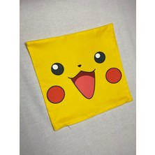 Yaya Dizayn Pokemon Pikachu Desenli Dijital Baskılı Dekoratif Kırlent Kılıfı ve Yastık