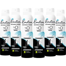 Emotion Invisible Fresh Black & White Kadın Deodorant 6 x 150 ml