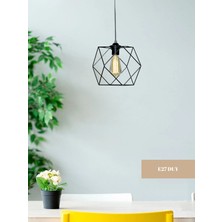 Mhk Prime Modern Minimalist Tasarım Siyah Rustik Avize