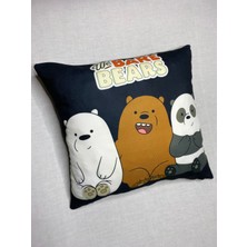 Yaya Design Co Kafadar Ayılar We Bare Bears Desenli Dijital Baskılı Kırlent Kılıfı ve Yastık