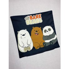 Yaya Design Co Kafadar Ayılar We Bare Bears Desenli Dijital Baskılı Kırlent Kılıfı ve Yastık