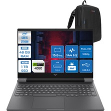 HP Victus Gaming 15 Intel Core I5 12500H 48GB 1tb SSD 8GB/RTX4060/75W Windows 11 Home 15.6" 144Hz IPS 9ms Taşınabilir Bilgisayar HP03C7EAP13 + Zettaçanta