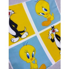 Yaya Design Co Tweety Ve Sylvester Desenli Kırlent Kılıfı ve Yastık