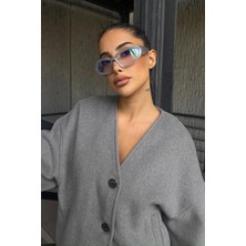 Falan Eyewear Alien Kadın Blue Block Gözlük Gümüş