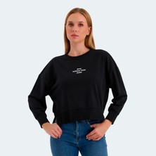 Slazenger VITAL Kadın Oversize Sweatshirt Siyah