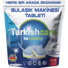 Turkishcare Hepsi Bir Arada Ekonomik 40 Yıkama Bulaşık Deterjanı Tablet