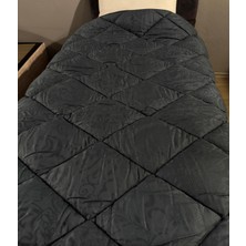 Clasy Saten %100 Pamuk Saten Tek Kişilik Yorgan Marbella V1 Indigo Gri