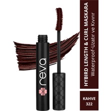 Reva Uzatan Hibrit Maskara - Hybrid Length & Curl Mascara Brown - No: 322 - Vegan Temiz Içerik