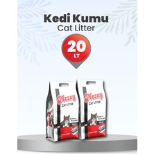 Kokusuz Doğal Bentonit Kedi Kumu Süper Topaklanan ve Tozsuz 20LT 10LTX2