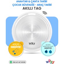 Wiky WikyTag Çocuk Smart AirTag Mavi - Akıllı Konum Takip Cihazı (Apple Uyumlu)