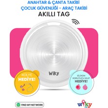 Wiky WikyTag Çocuk Smart AirTag Pembe - Akıllı Konum Takip Cihazı  (Apple Uyumlu)