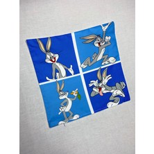 Bugs Bunny Desenli Dijital Baskılı Dekoratif Kırlent Kılıfı ve Yastık