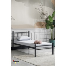 Sevinse Home Sevinse Tek Kişilik Metal Karyola Siyah
