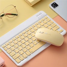 Fuchsia Sunny Renkli Ince Zarif Bluetooth Bağlantılı Çok Amaçlı Klavye Mouse Set