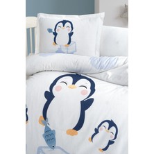 Kanz Ranforce Bebek Nevresim Takımı - Penguin
