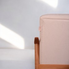 Nesia Bats Masif Tekli Koltuk Ahşap Berjer Gürgen Ağaç