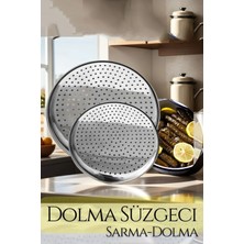 Kitchen Damys Lüks Paslanmaz Çelik Sarma ve  Süzgeci Altlığı 2'li