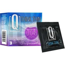 Q Think Thin Extra Ince 0.045 mm Prezervatif 3'lü Paket