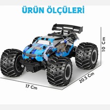 Apexma 2.4ghz Uzaktan Kumandalı LED Işıklı 1:18 Ölçek Şarjlı Hız Yapan Arazi Aracı - Oyuncak Bigfoot Jeep - Full Fonksiyon Işıklı Off-Road Araba