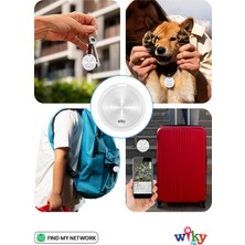 Wiky WikyTag Çocuk Smart AirTag Mavi - Akıllı Konum Takip Cihazı (Apple Uyumlu)