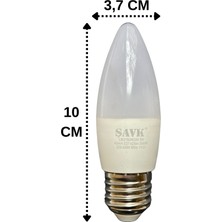 Şavk 5W (37W) 3000K (Sarı Işık) E27 Duylu LED Mum Ampul