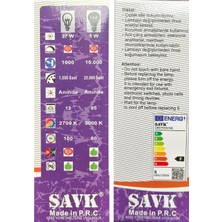 Şavk 5W (37W) 3000K (Sarı Işık) E27 Duylu LED Mum Ampul