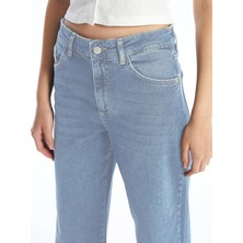 CEDY DENIM Kadın Yüksek Bel Salaş Kot Pantolon Büyük Beden Jean - C602