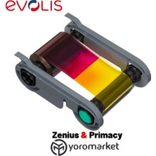 Evolis Zenius&primacy 1/2 Yarım Panel 400 Renkli Baskı Ribon(R5H004NAA)