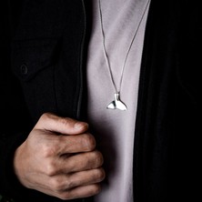 Ebrar Silver Balina Kuyruğu Gümüş Kolye Unisex 925 Ayar Gümüş Balina Kuyruğu Kolye