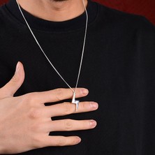 Ebrar Silver Gümüş Şimşek Kolye 925 Ayar Gümüş Şimşek Figürlü Unisex Kolye