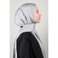 Piramit Monogram Şal 2889-22 Gümüş