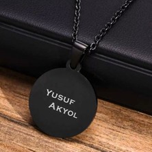 İşte Bu Kişiye Özel Isimli Paslanmaz Çelik Kolye Yuvarlak Kolye