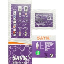 Şavk 5.5W (40W) 6000K (Beyaz Işık) E27 Duylu LED Mum Ampul