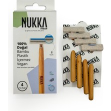 Nukka Vegan Bambu Saplı Plastik İçermez Tıraş Bıçağı 4'lü