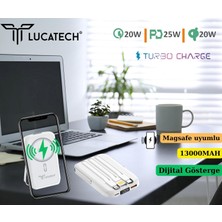 Powerbank Magsafe  + Standlı 13.000 Mah Taşınabilir Şarj Cihazı 25W Pd + Turbo Sarj