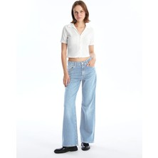 CEDY DENIM Kadın Yüksek Bel Salaş Kot Pantolon Büyük Beden Jean - C602