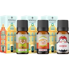 Monoville Limon Yağı 10 Ml, Portakal Yağı 10 Ml, Greyfurt Yağı 10 ml ( Yeni Yıl Hediye Seti ) 3x10 ml