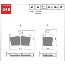 Gold Fren Balatası 246 Ön Yamaha Yzf 1000  Mt-01 Xv 1700