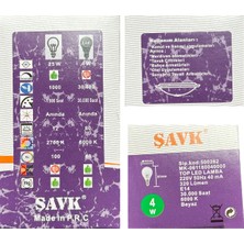 Şavk 4W (25W) 6000K (Beyaz Işık) E14 Duylu LED Top Ampul (10 Adet)