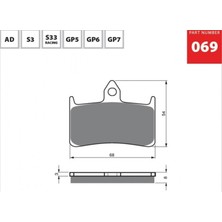 Gold Fren Balatası 069 Ön Honda Cbr 900 Rr Vtr 1000 Vfr 750 400