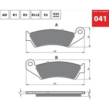 Gold Fren Balatası 041 Ön Honda Crf 230 L M 250 450 x R Xl 650 V