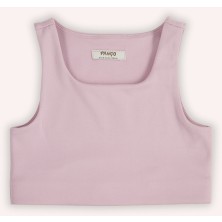 Kız Çocuk Arkası Pencere Pembe Detaylı Atlet