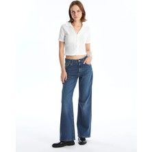 CEDY DENIM Kadın Yüksek Bel Salaş Kot Pantolon Büyük Beden Jean - C602