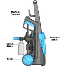 Yüksek Basınçlı Yıkama Makinesi 105 Bar Araç Yıkama Oto Yıkama 1400W
